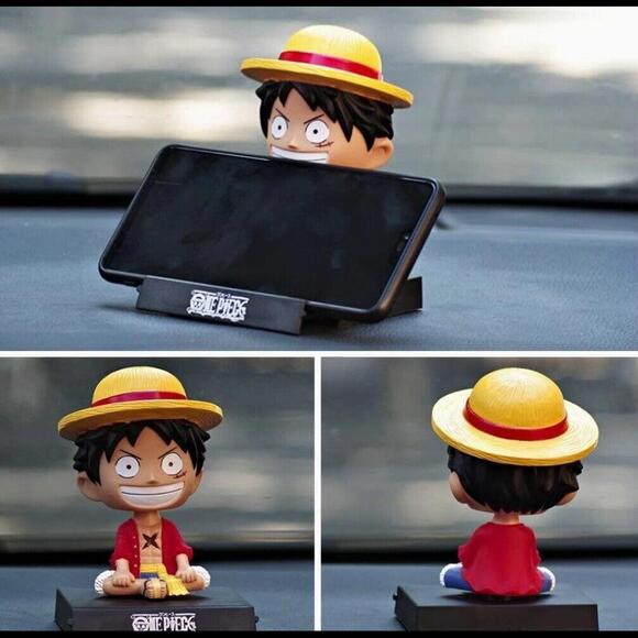 Super Hero Monkey D Luffy Bobblehead w/Mobile Holder for Car Dashboard Or Desk - Picture 3 of 12